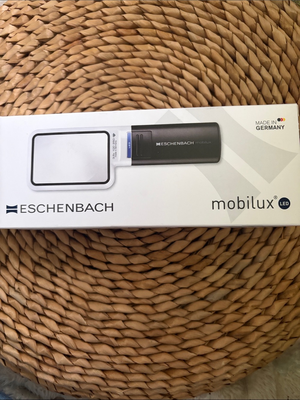 Eschenbach Mobilux LED Handheld Magnifier - Black, NEW IN BOX